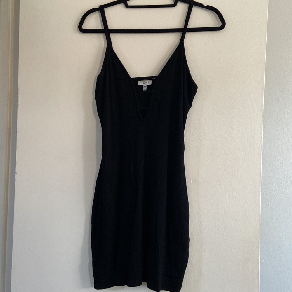 Tobi Black Bodycon Mini Dress [S]
